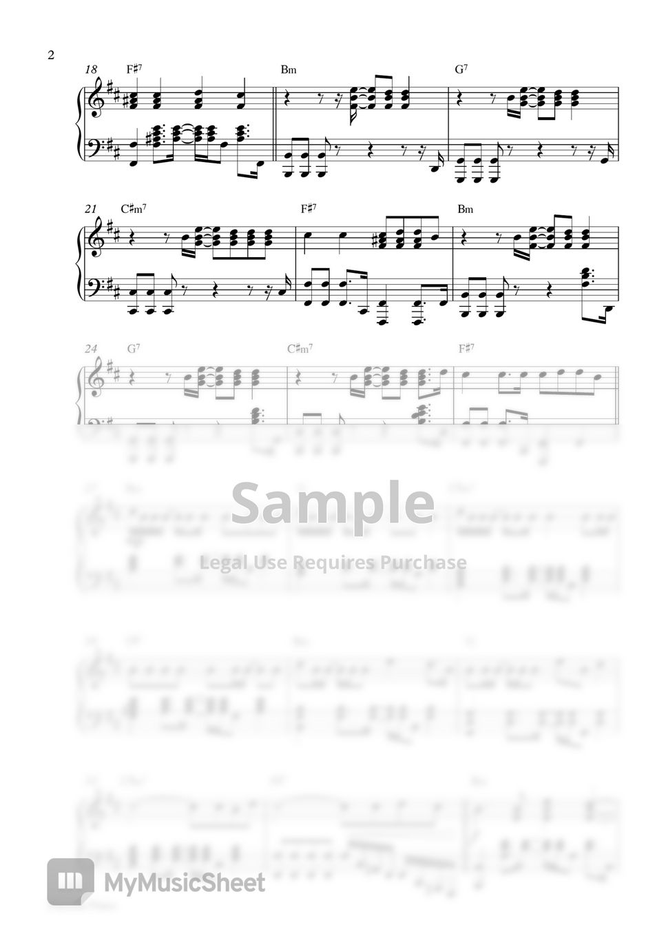 Maneskin - Beggin (Piano Sheet) by Pianella Piano
