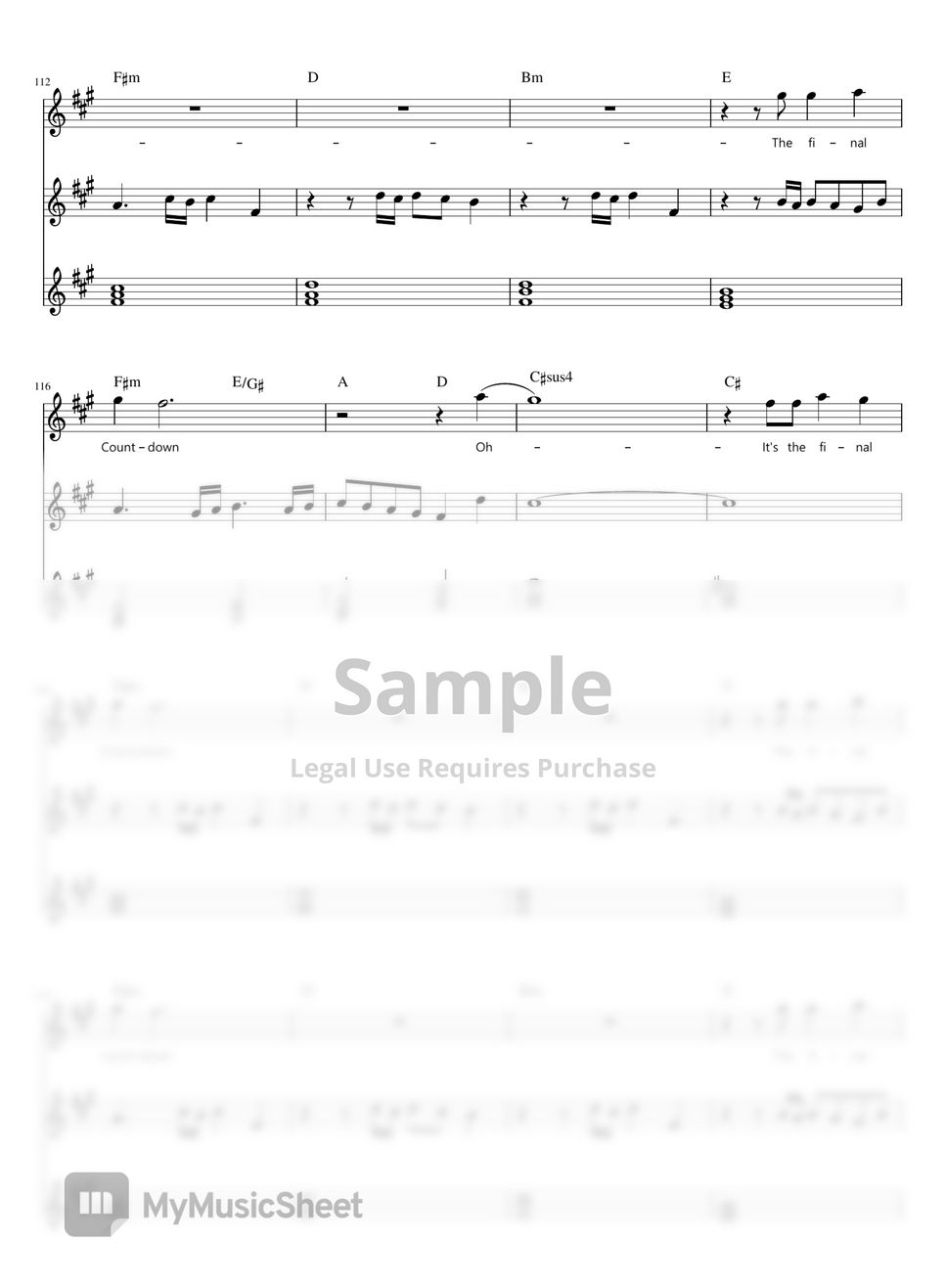 楽譜 ヨーロッパ スコア EUROPE 4冊セット まとめ売り TAB譜 TAB】The Final Countdown / Europe Guitar Solo Practice