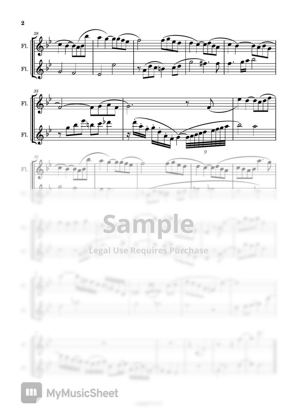 오시마 미치루 - KAZABU (Two Flutes/반주MR/피아노악보) by 심플플루트뮤직