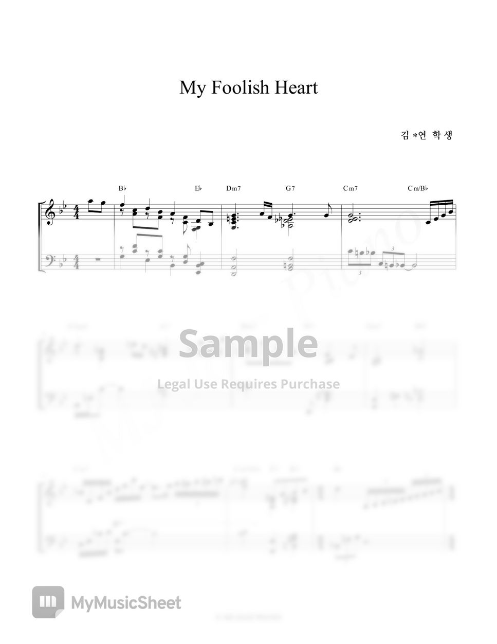 MJ Music - My Foolish Heart