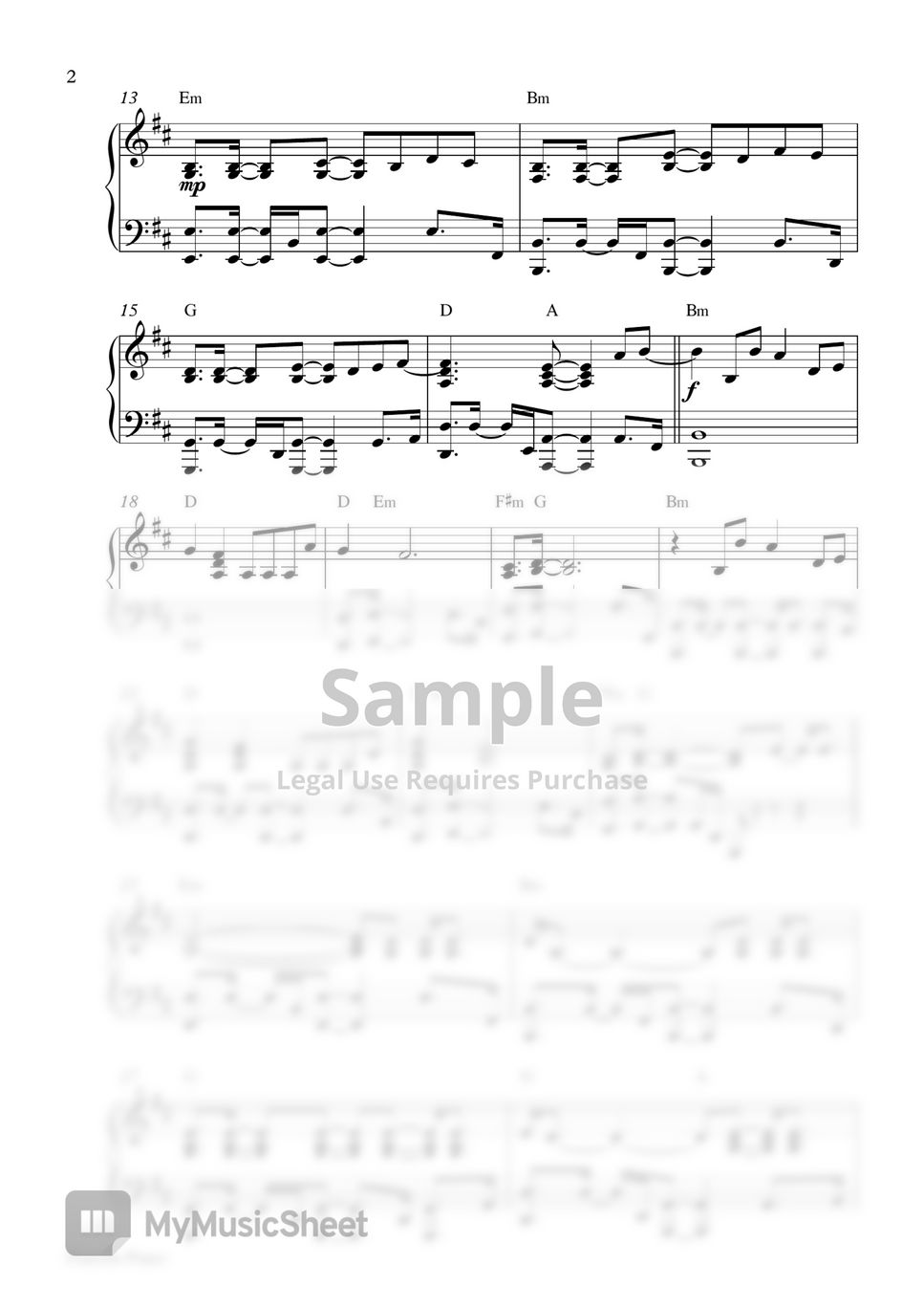 Dua Lipa - Don't Start Now (Piano Sheet) by Pianella Piano