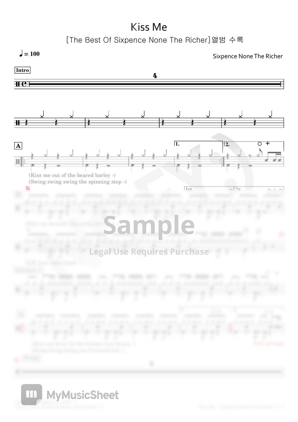 Sixpence None The Richer Kiss Me Guitar Chords