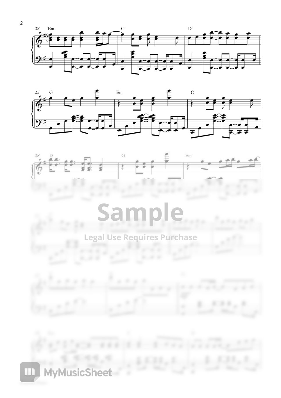 BTS Jimin - Christmas Love (Piano Sheet) by Pianella Piano