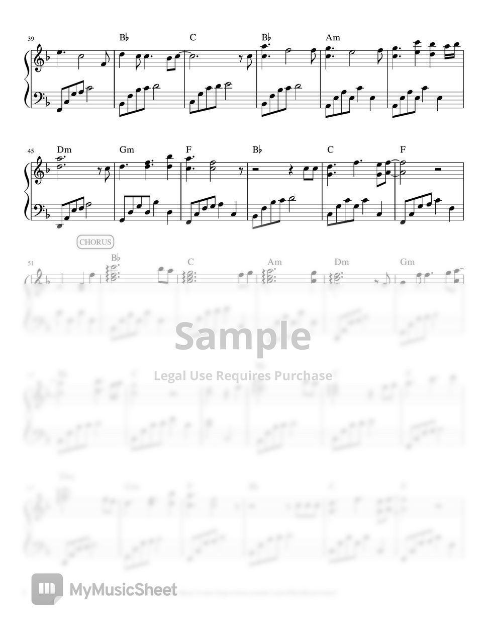 Moira - Paubaya (piano sheet music) by Mel's Music Corner