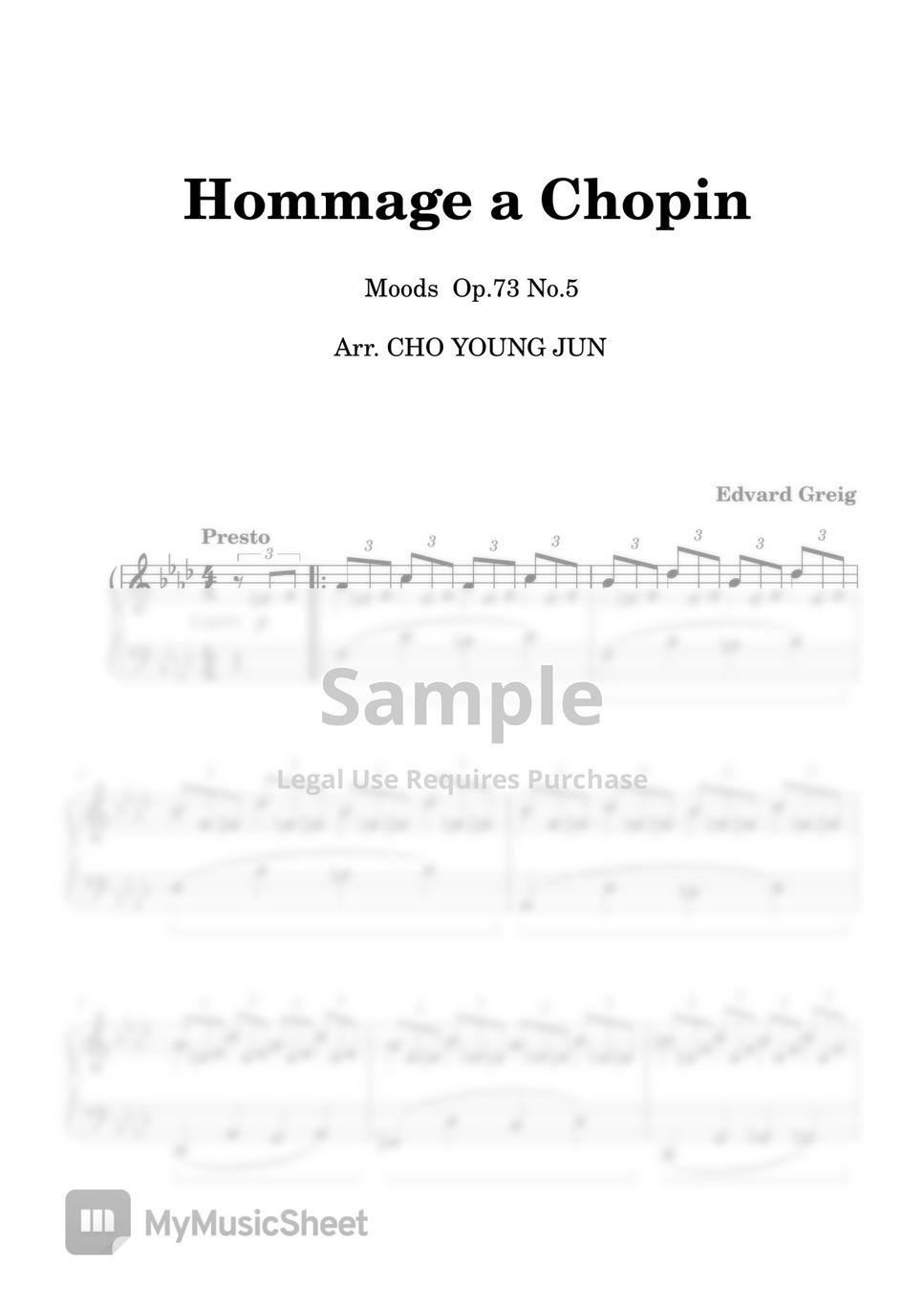 Greig - Greig Hommage_a_Chopin arr. Cho Young Jun (Nanpianist  Cho Young Jun) by Nanpianist  Cho Young Jun