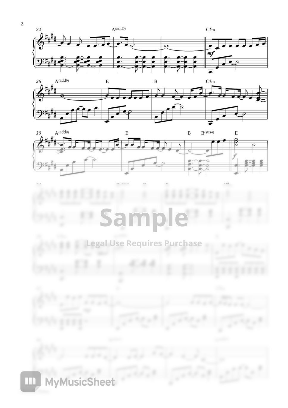 Ed Sheeran - Photograph (Piano Sheet) by Pianella Piano