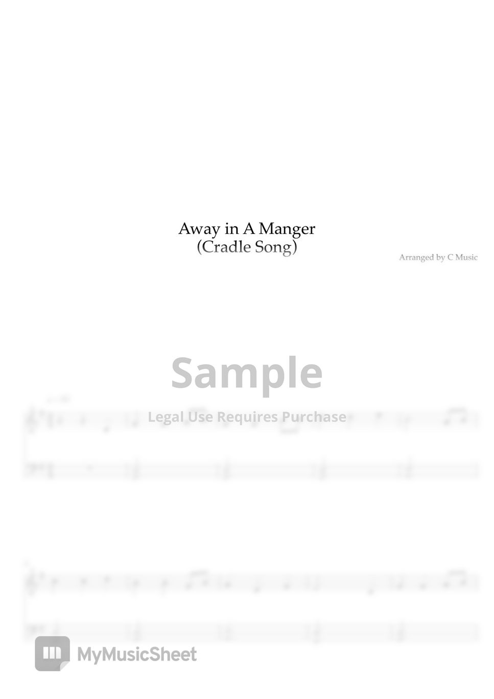 Traditional Carol - Away in a Manger (Cradle Song) (Easy Version) by C Music