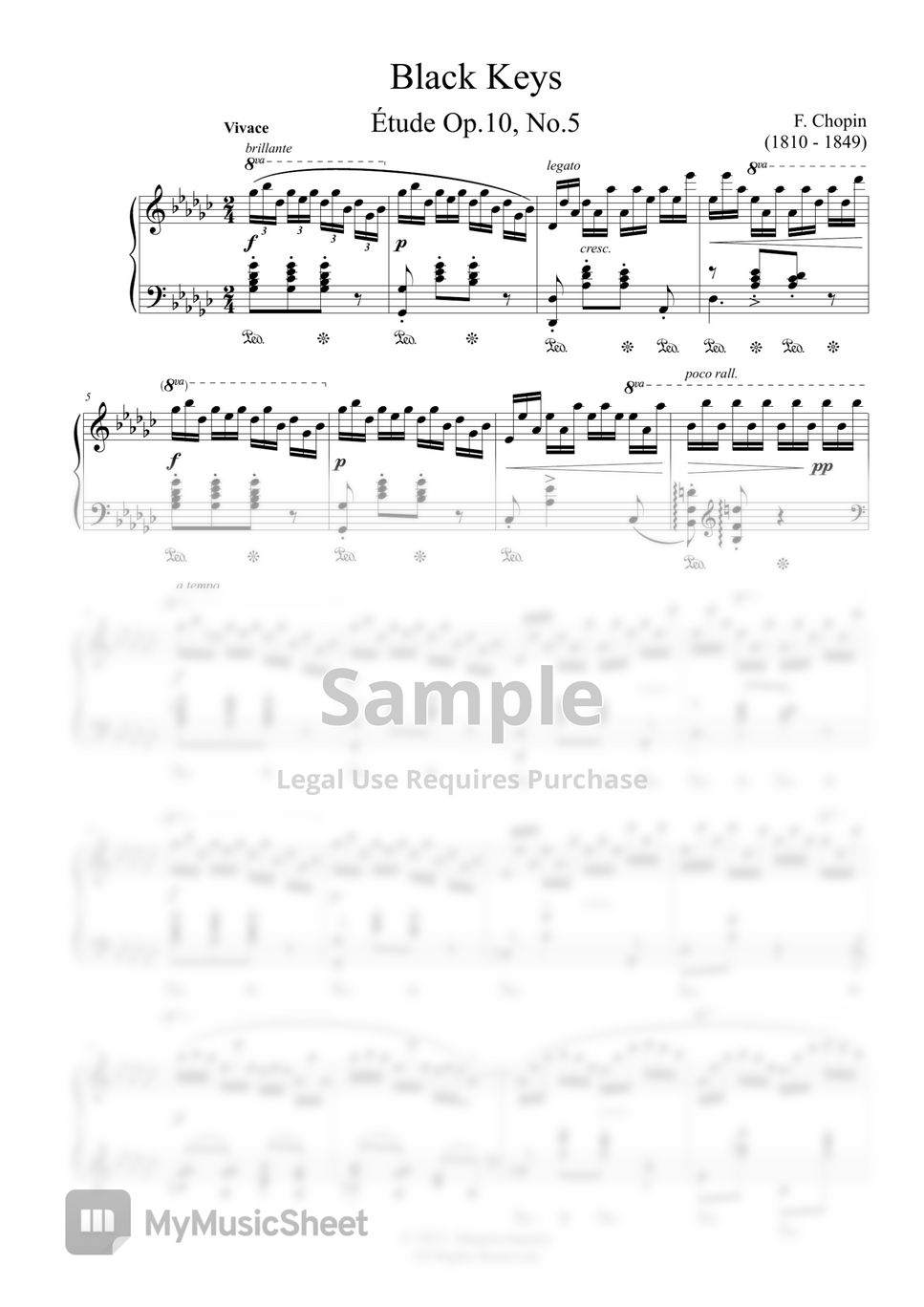 F. Chopin - Black Keys (Etude Op.10, No.5)