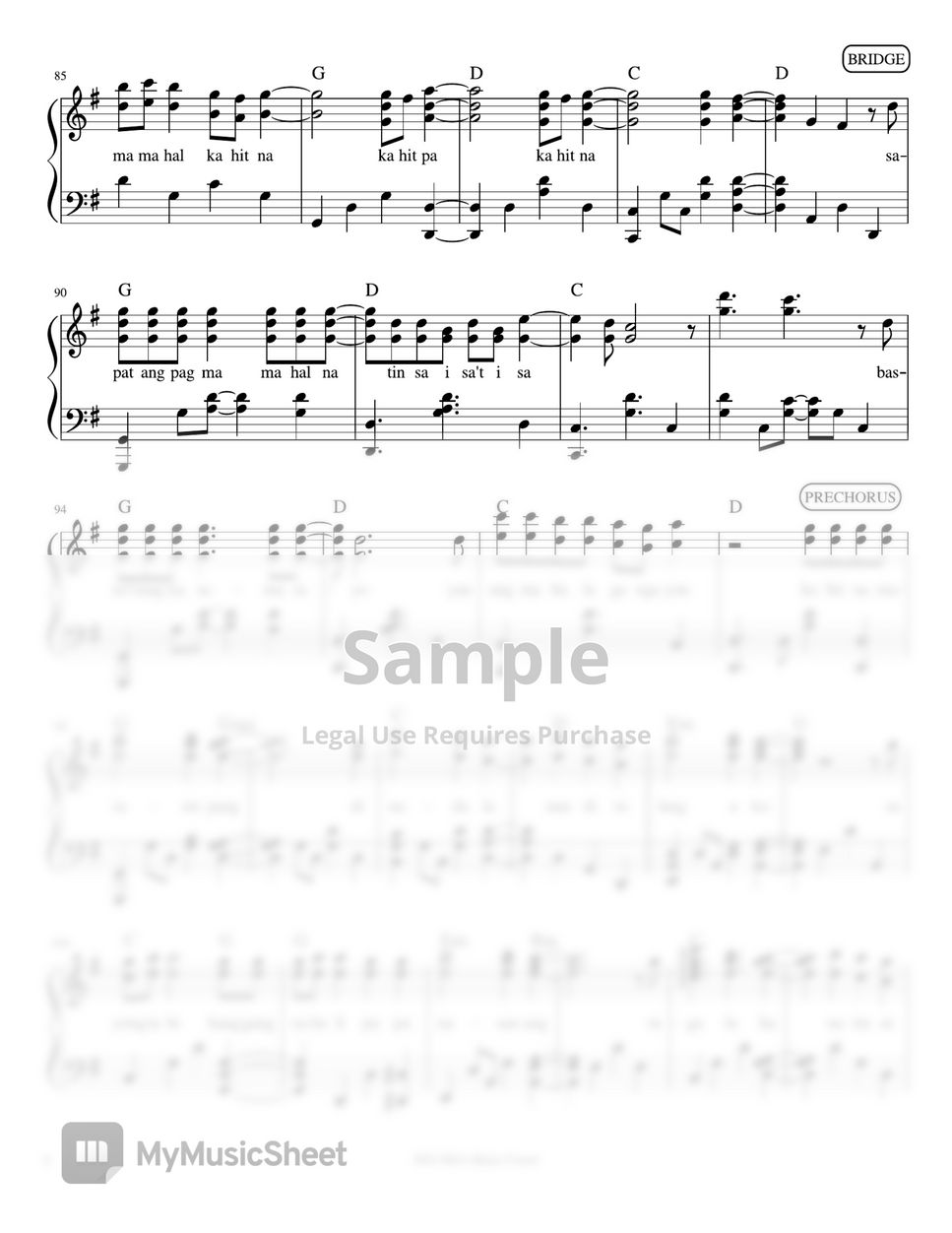 Belle Mariano Donnie Pangilinan Sigurado (piano Sheet, 58% Off