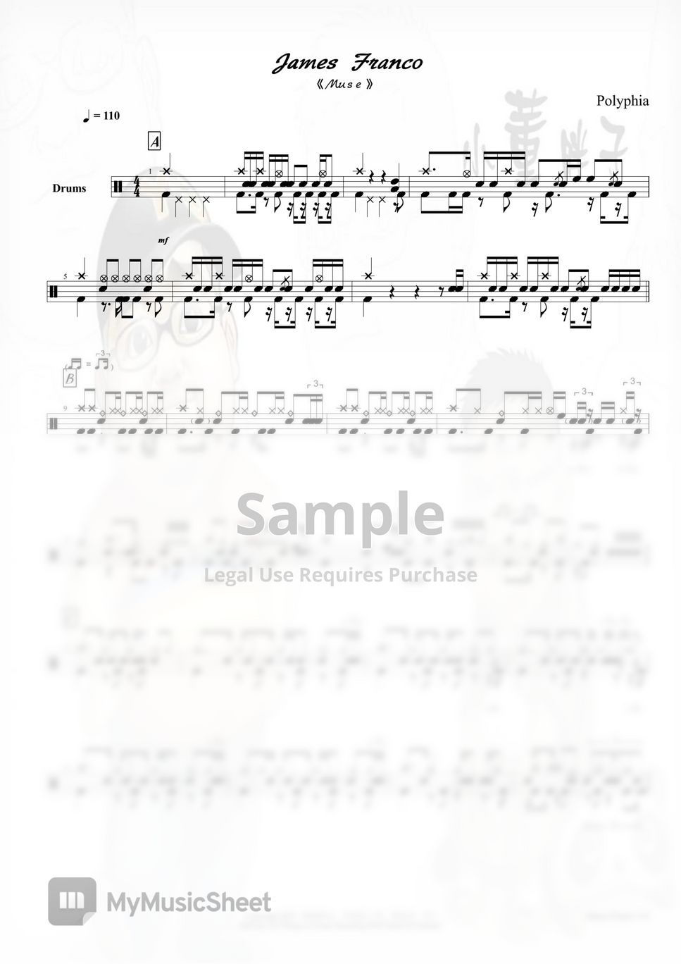Polyphia - James Franco (鼓谱) by 小董胖子