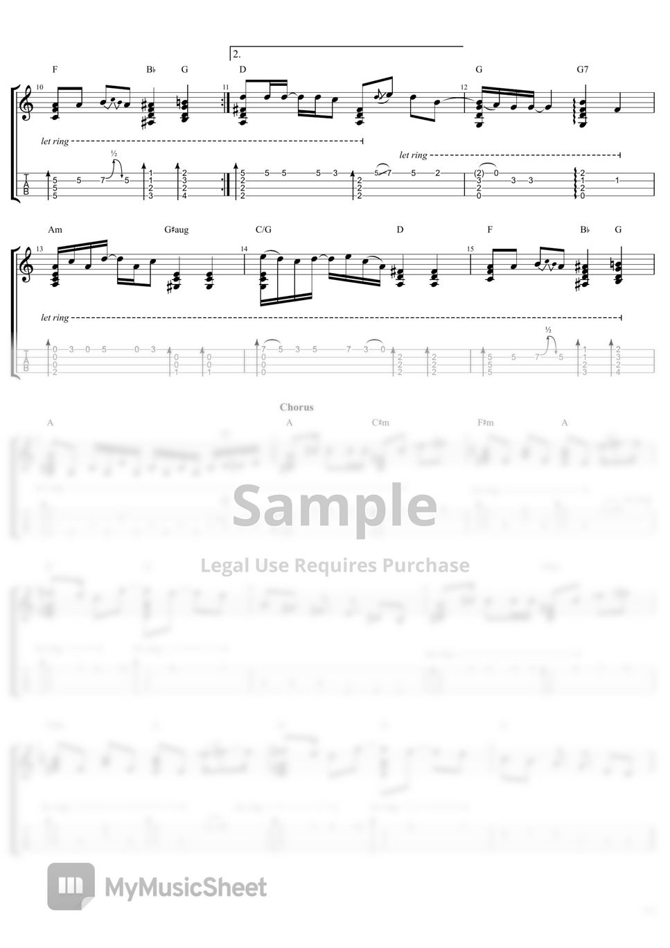 The Beatles - 'Something' Tab for Ukulele Fingerstyle (for 'Low G tuning') by "Easy Musical Score & Tab"
