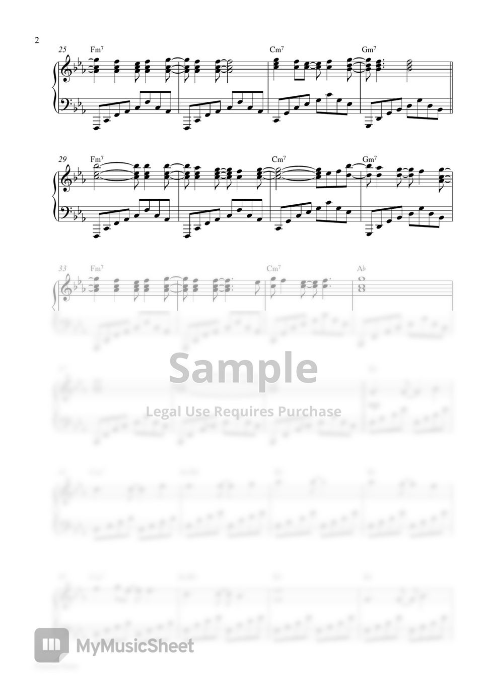 OIivia Rodrigo - lacy (Piano Sheet) by Pianella Piano