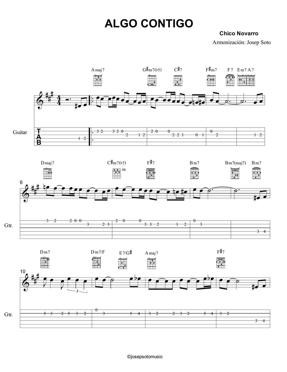 Algo contigo Sheets by Josep Soto