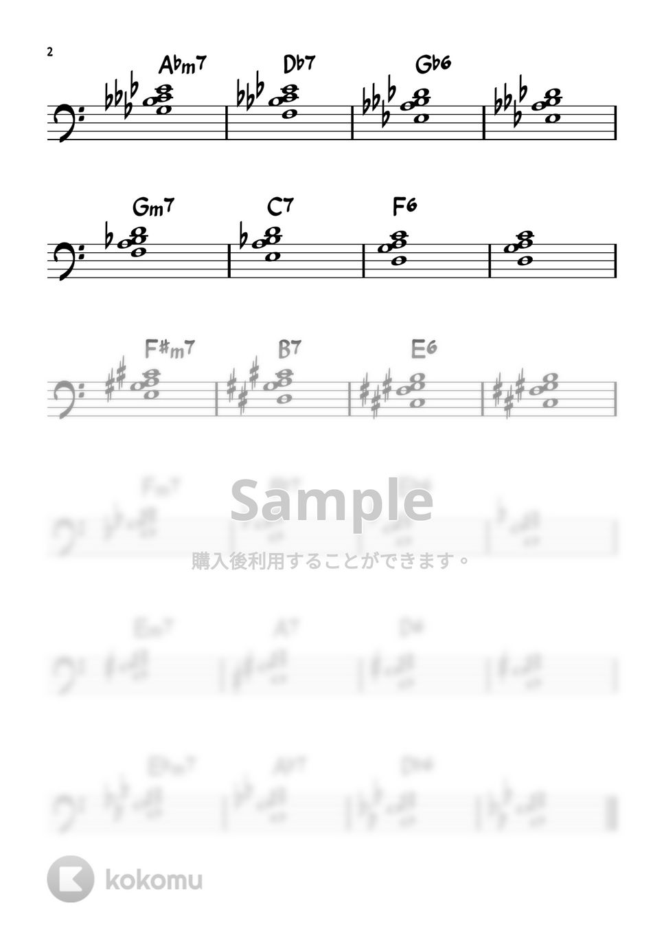 shimarinmarket - Major 2-5-1② 7935half tone↓exercise (for the left hand practice)