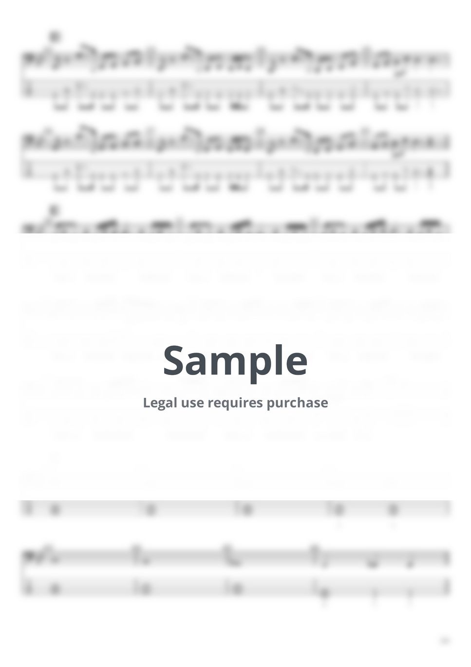 King Gnu 傘/Umbrella 악보 by たぶべー＠財布に優しいベース楽譜屋さん（BASS・TAB譜）