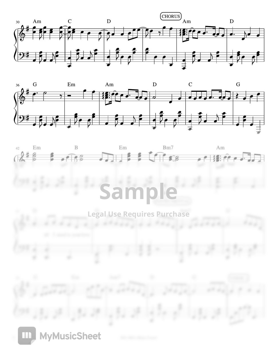 Car the Garden - Romantic Sunday (piano sheet music) by Mel's Music Corner