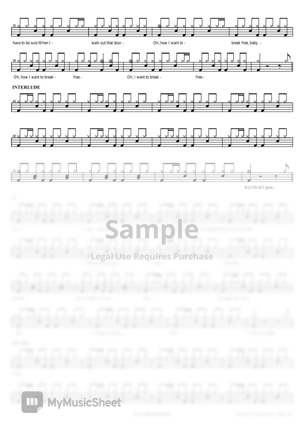 queeni-want-to-break-free-queeni-want-to-break-free-sheets-by-copydrum