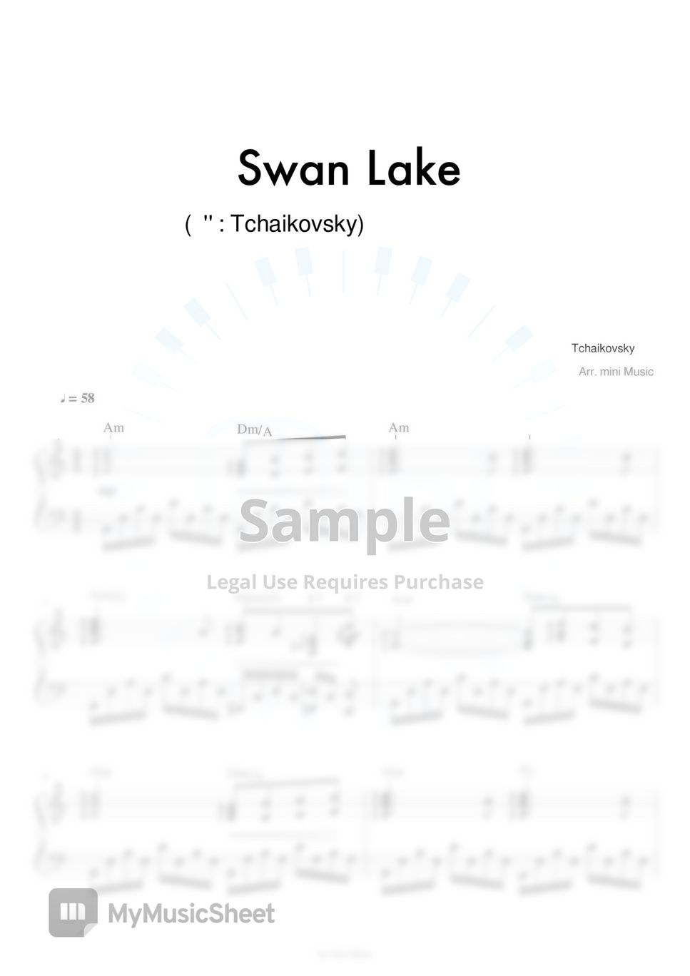 Tchaikovsky - Swan Lake Suite (Scene) 백조의 호수 (Am Key) by mini Music
