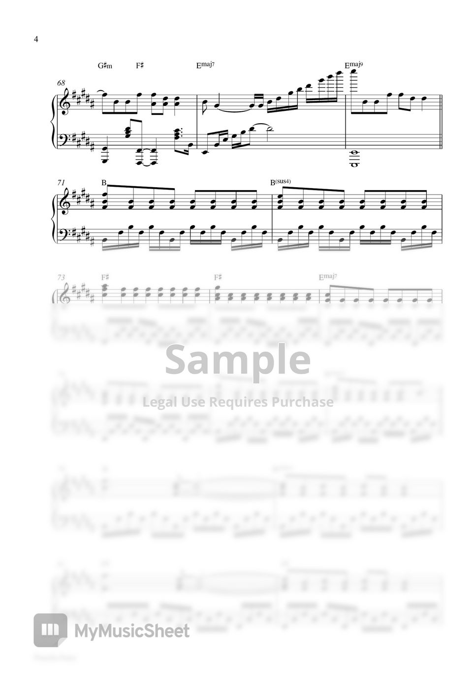 Coldplay - Yellow (Piano Sheet) by Pianella Piano