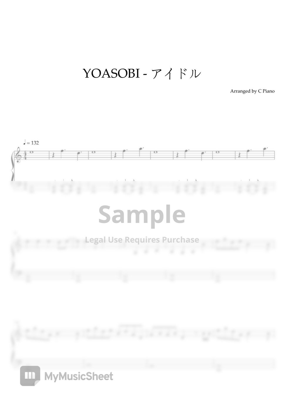 Yoasobi - Idol (Easy Version) by C Piano