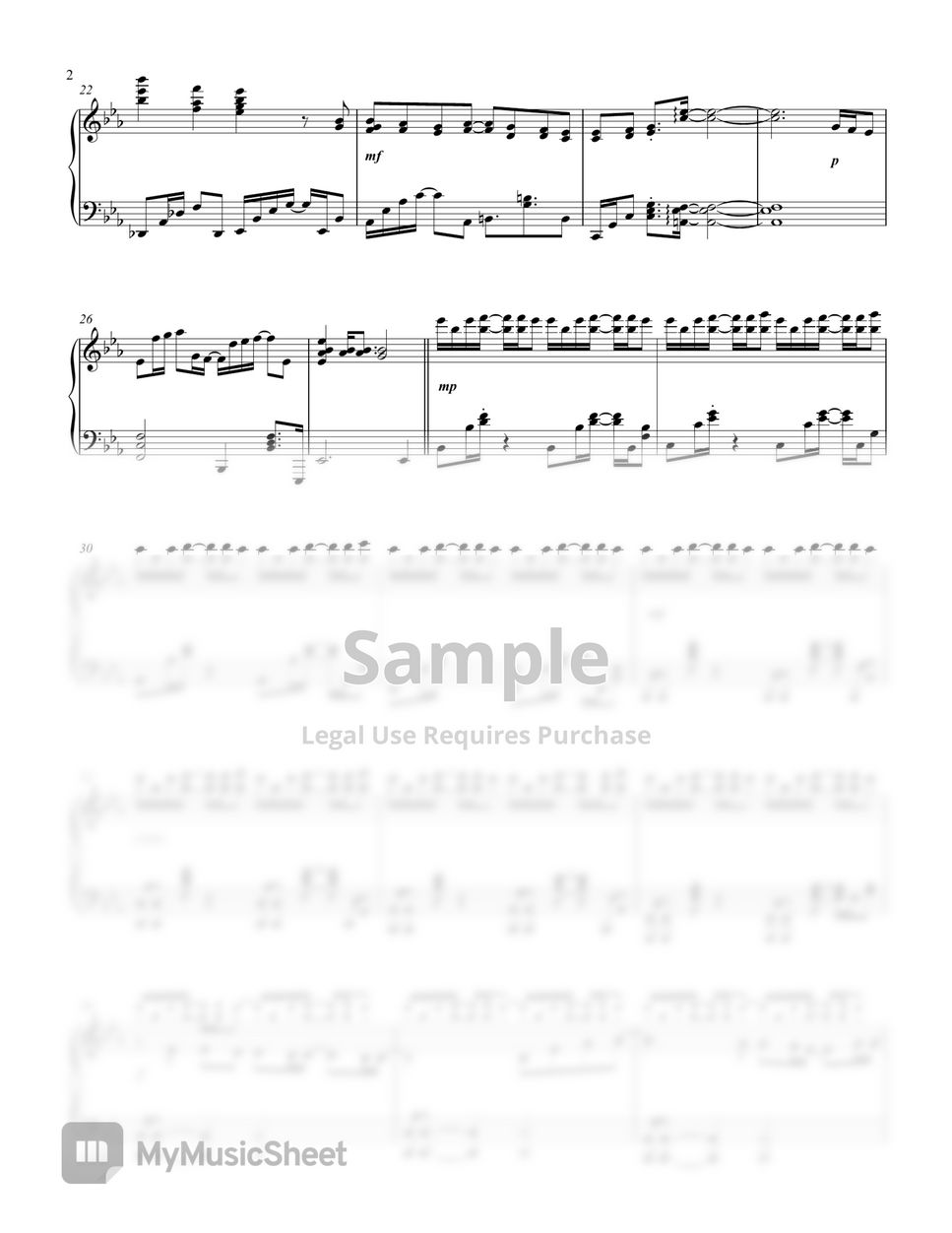 Sora yori mo tooi basho - koko kara koko kara – Misc Cartoons ここから、ここから  Sheet music for Piano, Saxophone alto (Solo)