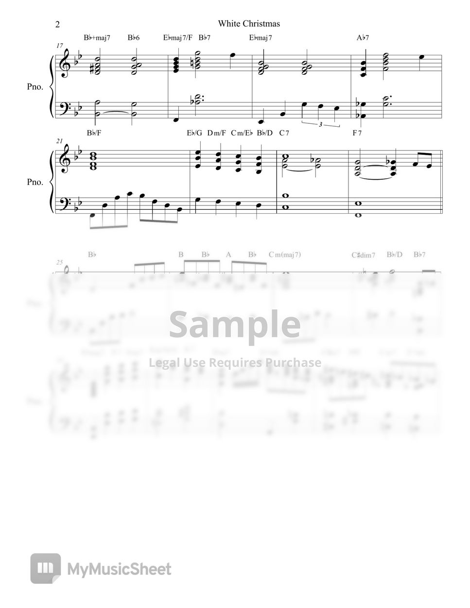 Christmas jazz piano sheet music free