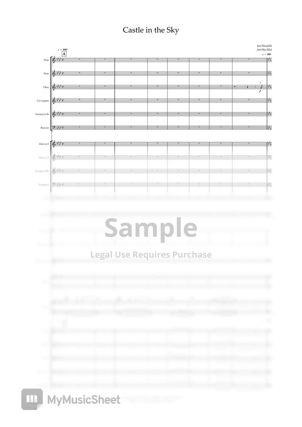 Joe Hisaishi - Laputa:Castle in The Sky for Orchestra - Score and Part by Hai Mai