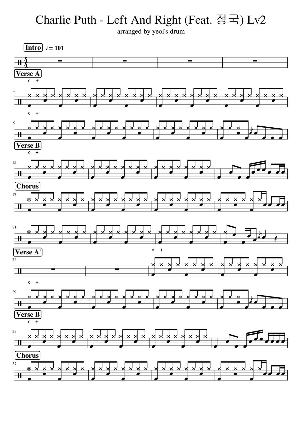Charlie puth left and right lv2 blad by yeol s drum