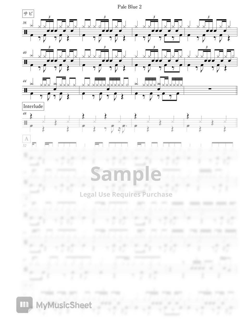 米津玄師 Pale Blue Sheets by Arkadia Drums