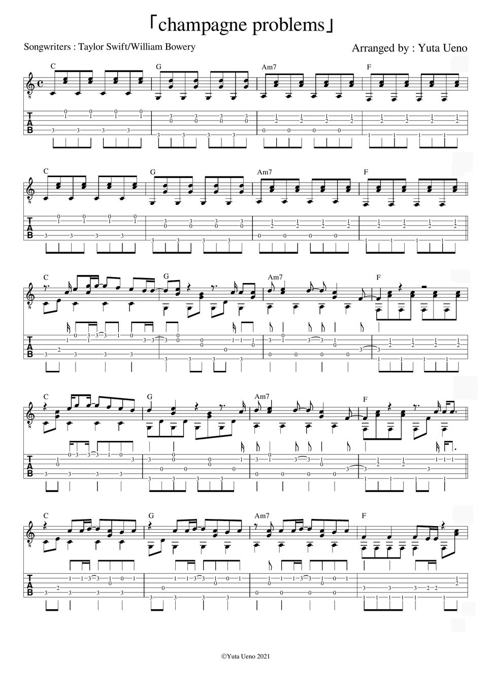 taylor-swift-champagne-problems-fingerstyle-guitar-tab-1-tauhan
