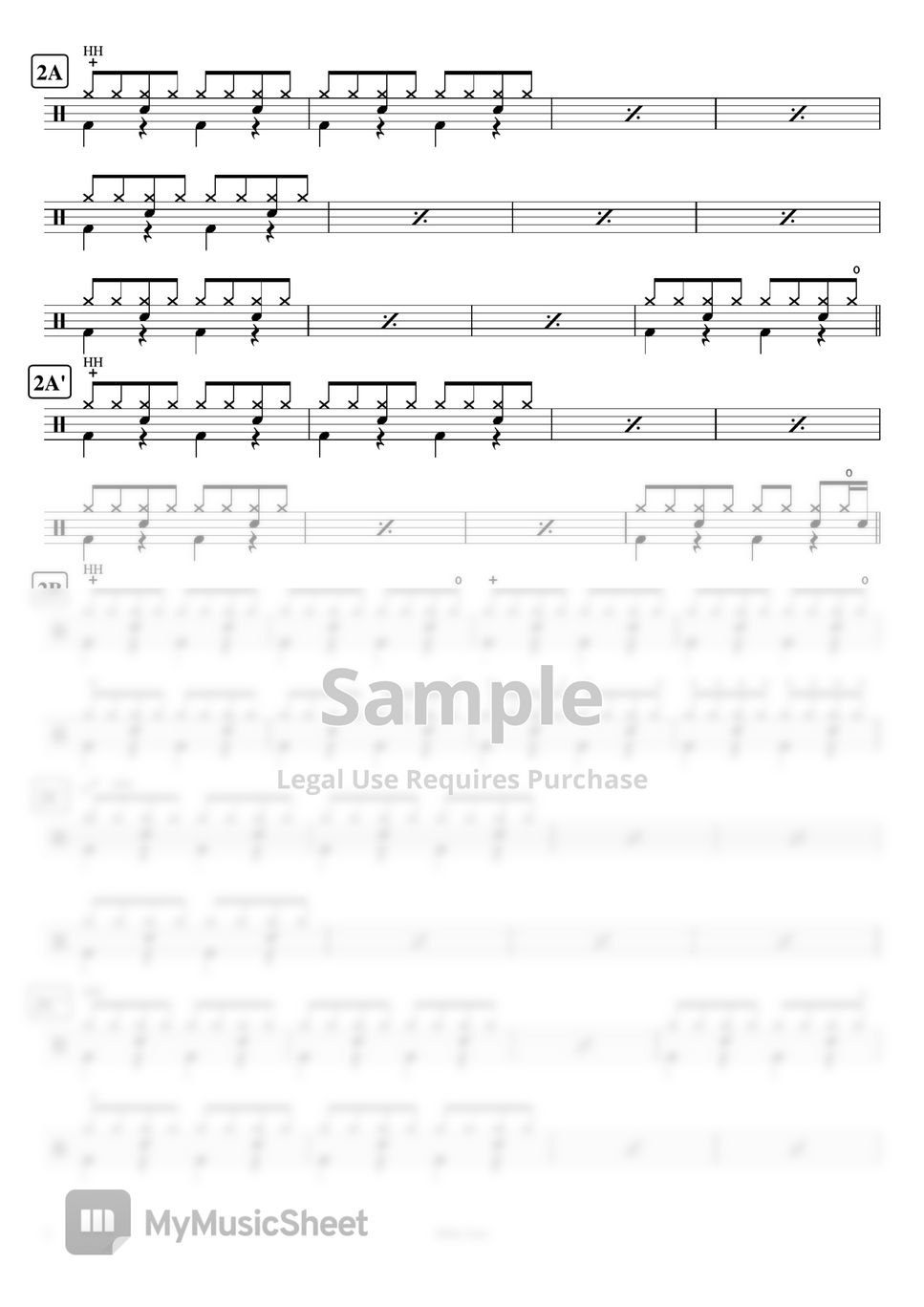 Michael Jackson Billie Jean 악보 by Cookai's Jpop Drum sheet music!!!