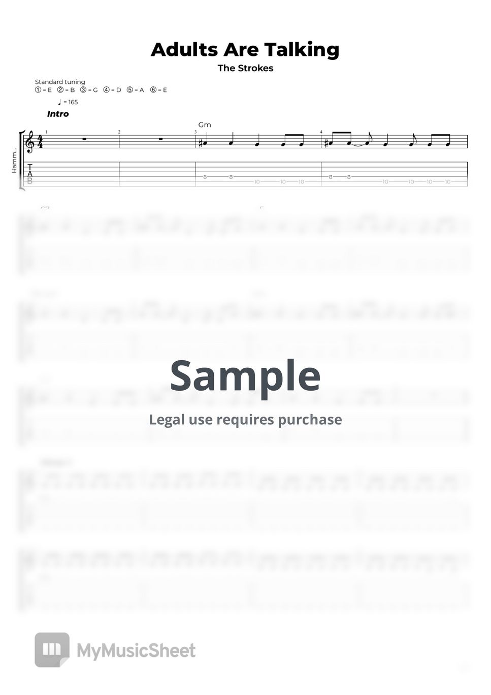 The Strokes The Adults Are Talking Sheets by Nikola Gugoski