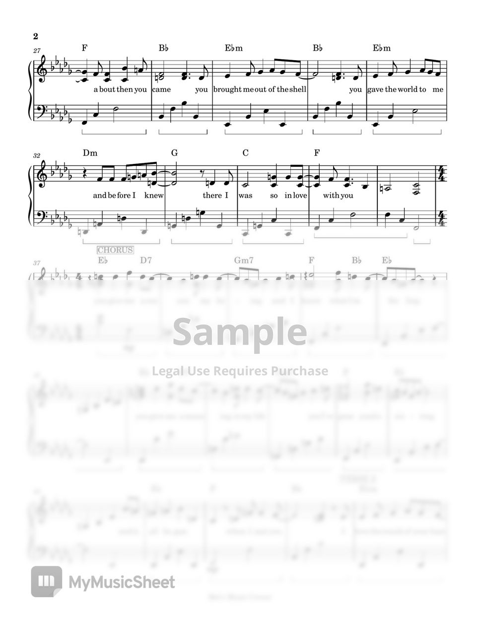 Apo Hiking Society - When I Met You WEDDING VERSION ( piano sheet music) by Mel's Music Corner