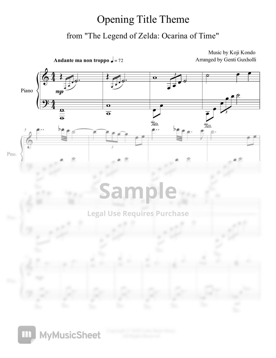 TITLE THEME Ocarina of Time Sheet music