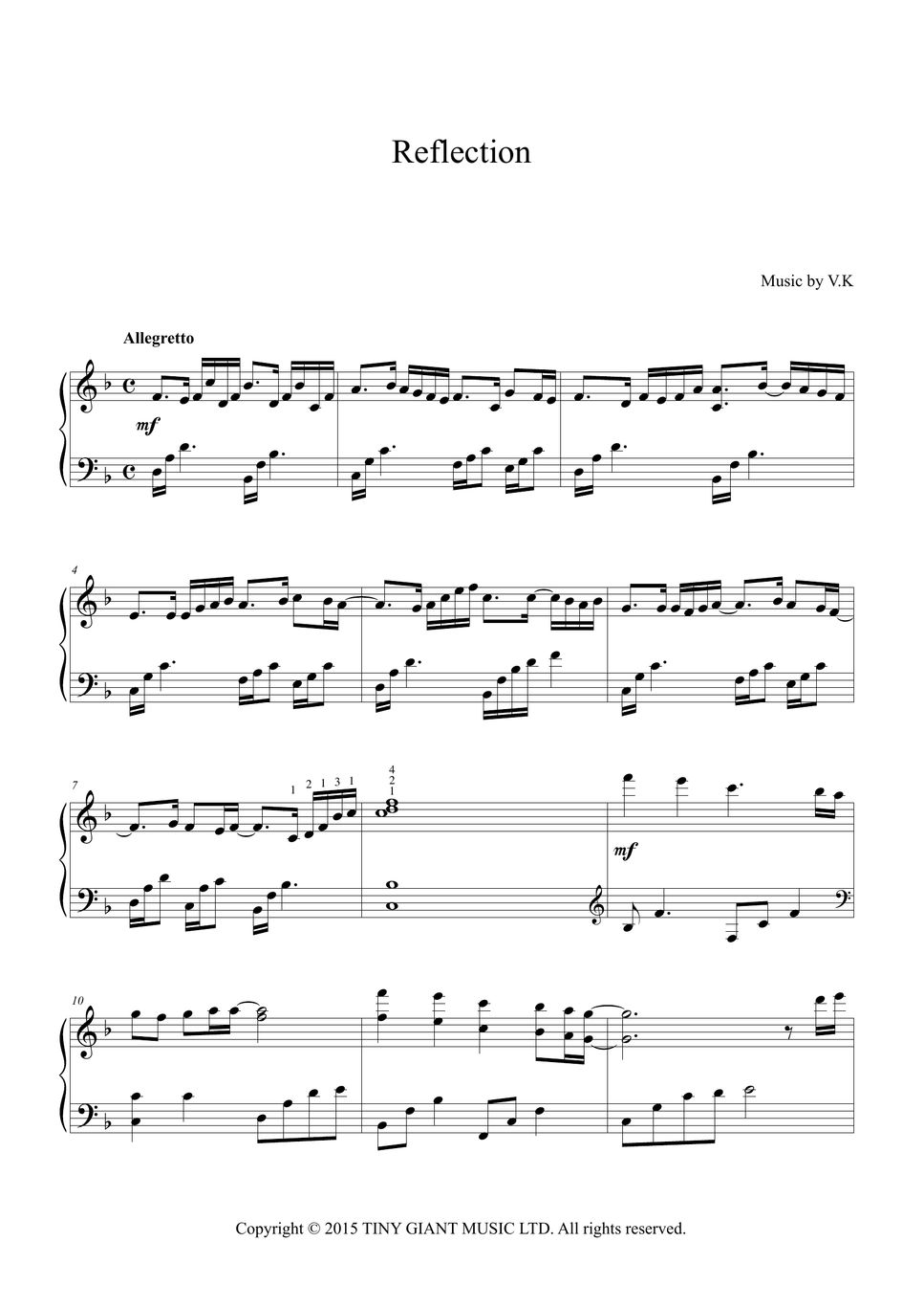 V k reflection sheets