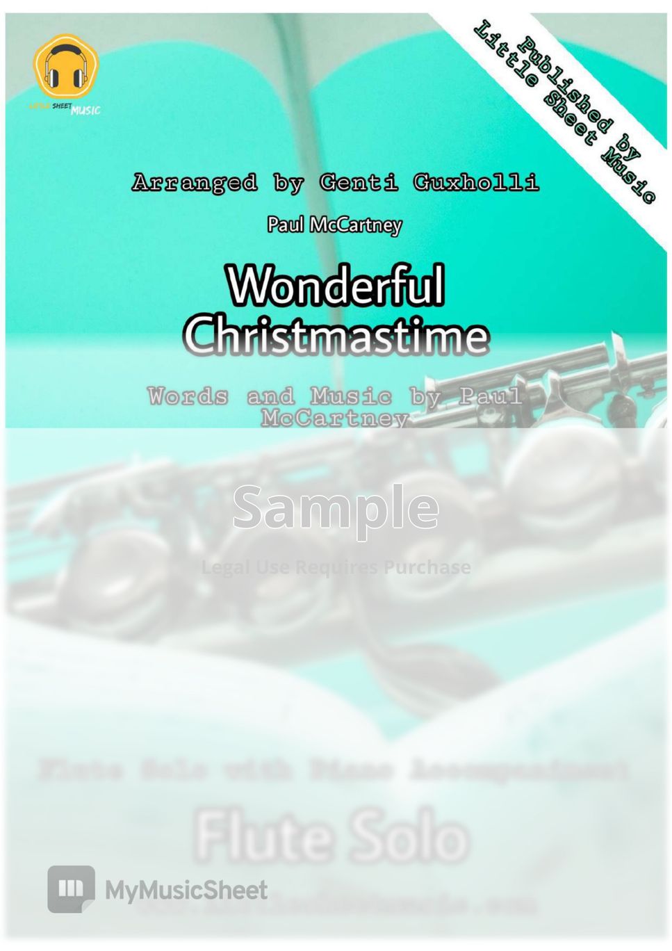 Paul McCartney - Wonderful Christmastime (Flute Solo with Piano Accompaniment) by Genti Guxholli