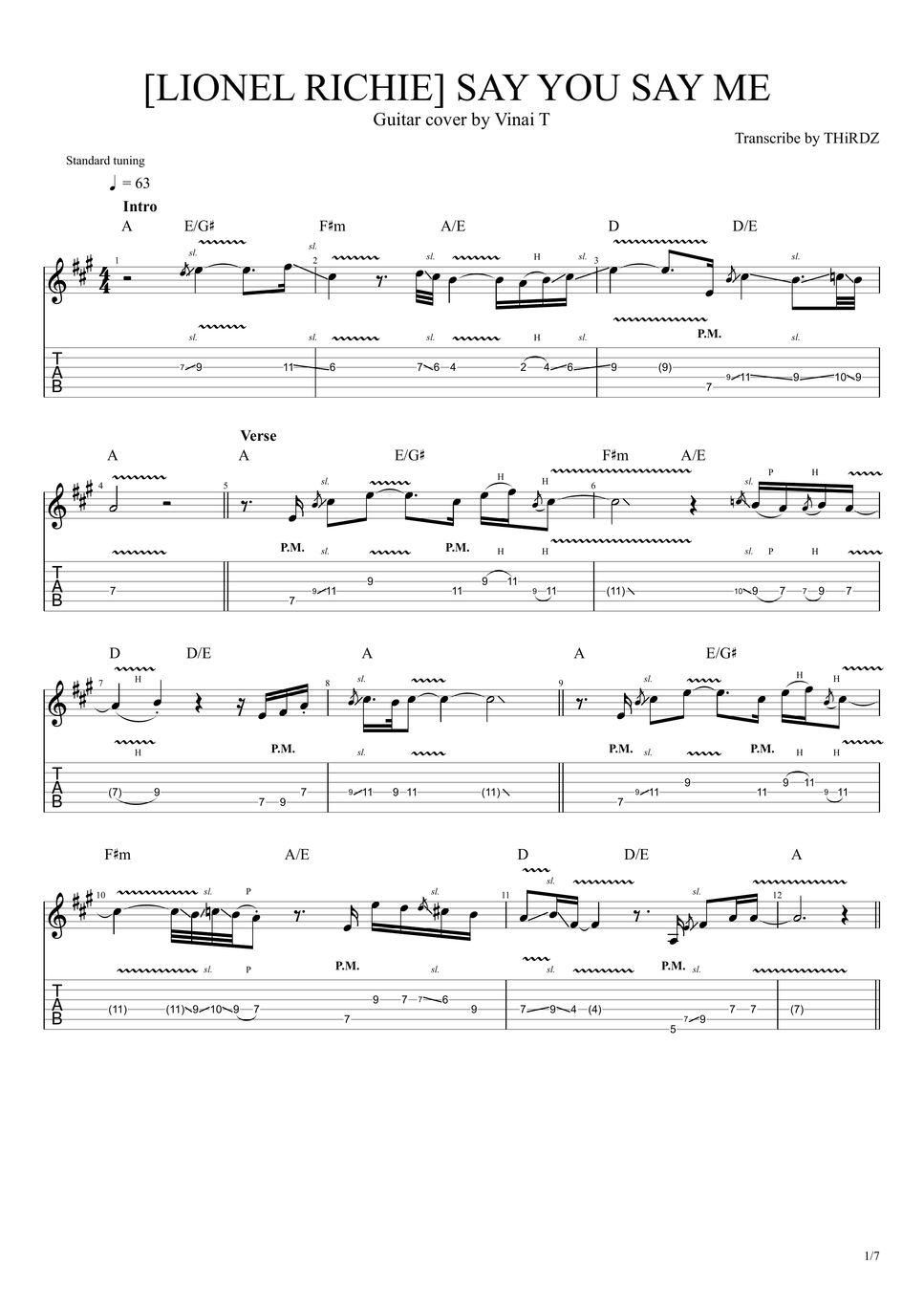 Lionel Richie Say You Say Me by Vinai T Sheets