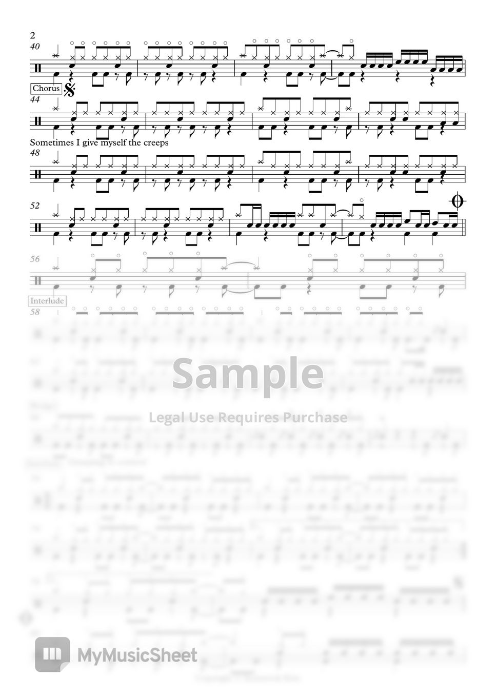 Green Day Basket Case (드럼악보) Sheets by Seonwook Kim