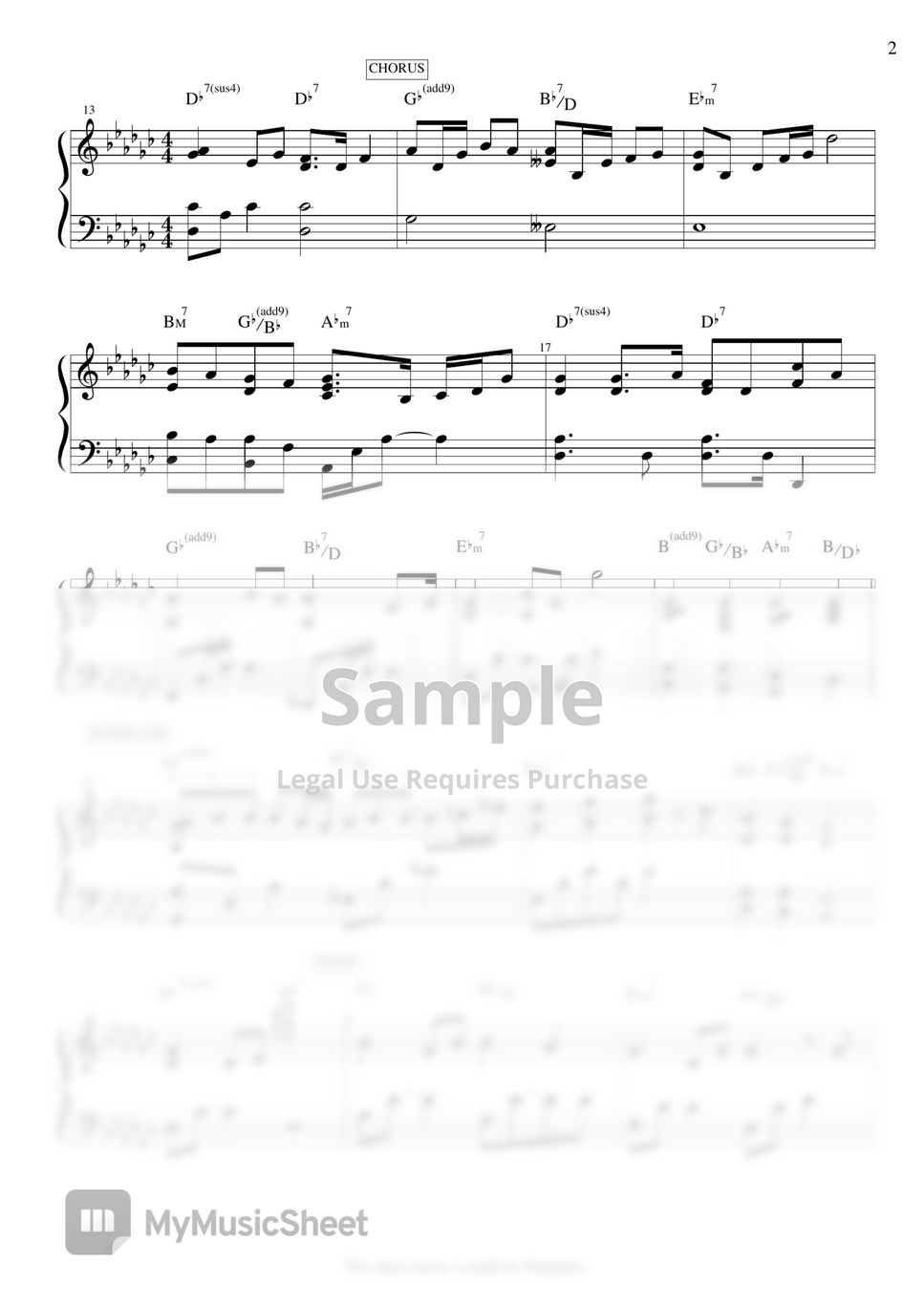 Welove though it seems in vain sheet by harpiano