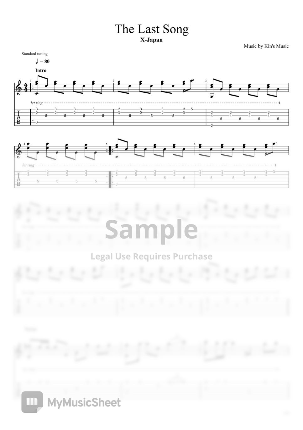 Careless Whisper! Fingerstyle Guitar Tabs - Etsy Finland