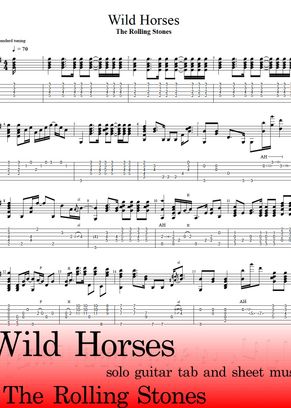 guitar chords wild horses