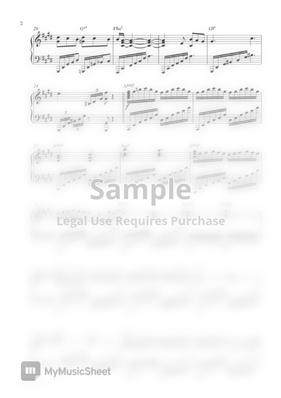 JVKE - golden hour (Piano Sheet - Special Price) by Pianella Piano