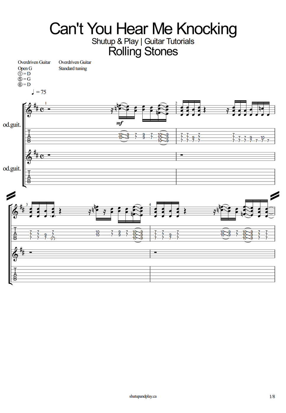 Can You Hear Me Knocking Guitar Lesson The Rolling Stones - Can't You Hear Me Knocking by Shutup & Play Guitar