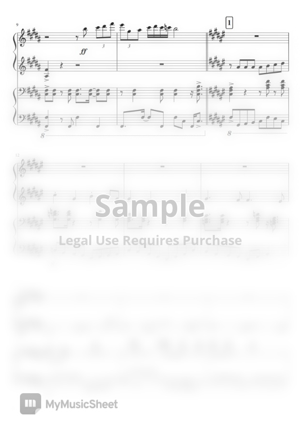 Official HIGE DANdism Mixed Nuts (Piano 4 Hands / ★★★☆☆☆) by soup