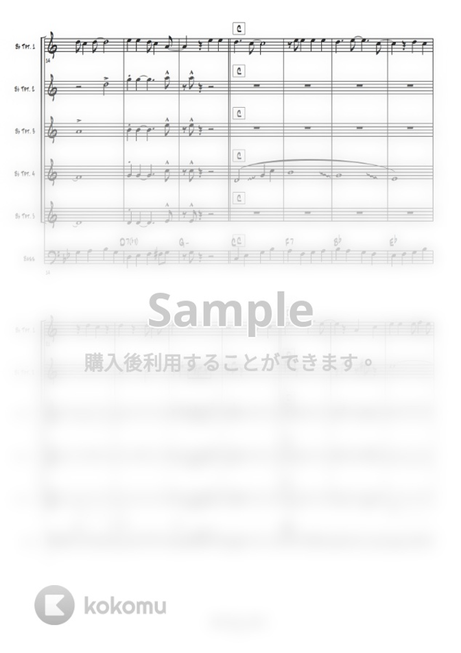 Soffet Beautiful Smile 高須クリニックcm曲 トランペット5重奏 Bass By 高田将利楽譜