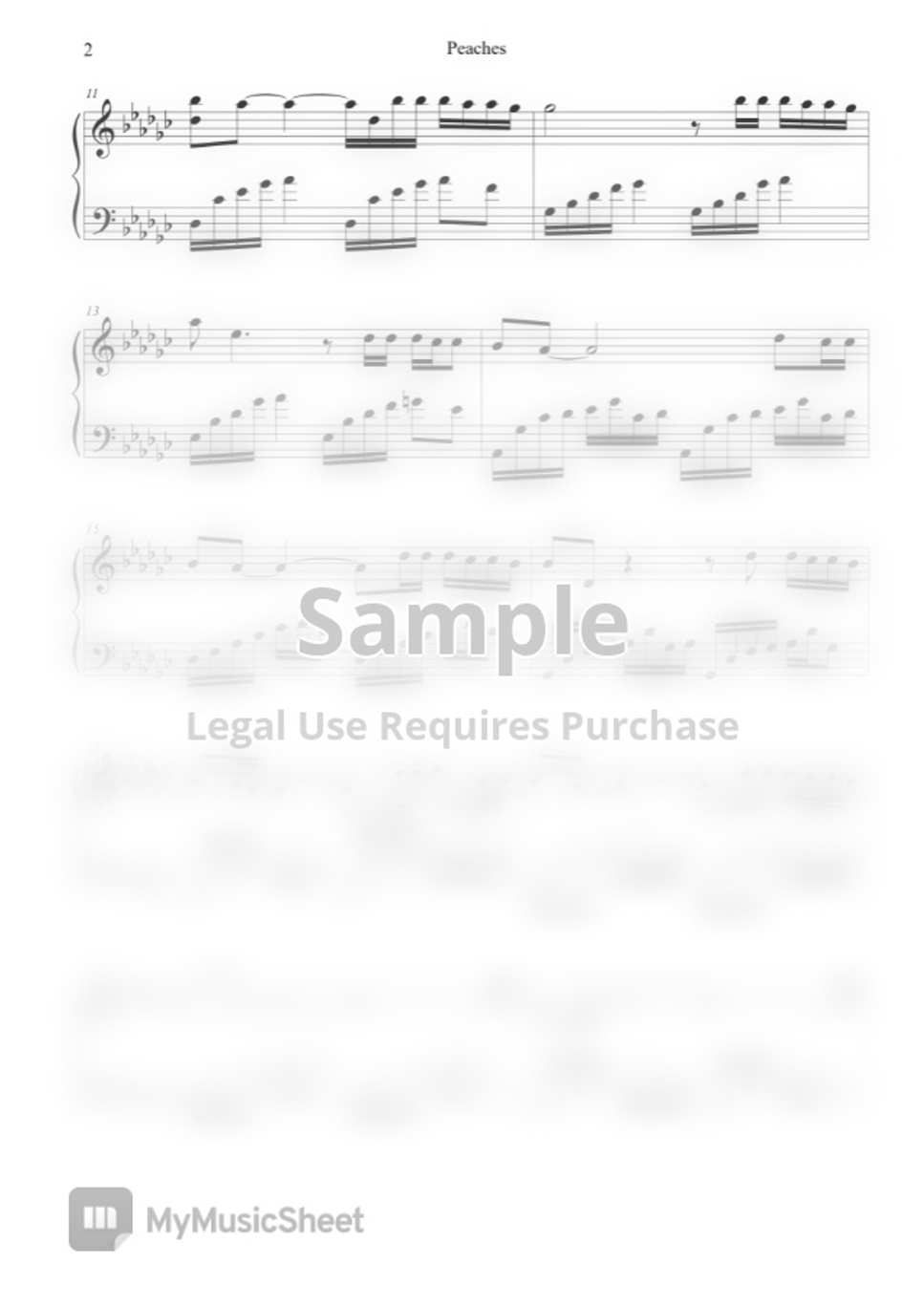 KAI Peaches by Lunar Piano Sheet