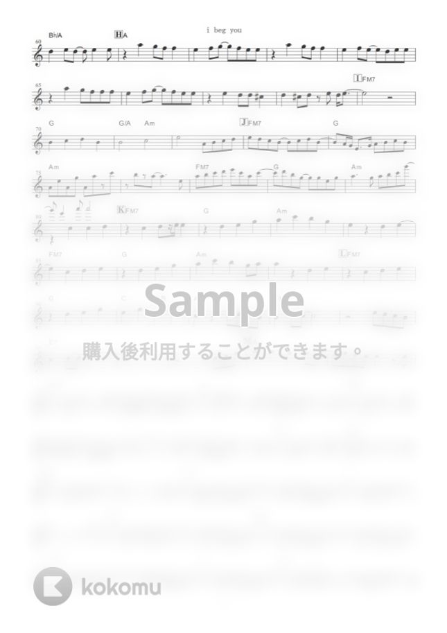Aimer - I beg you (『劇場版「Fate/stay night [Heaven's Feel]」 Ⅱ.lost butterfly』 / in Eb) by muta-sax