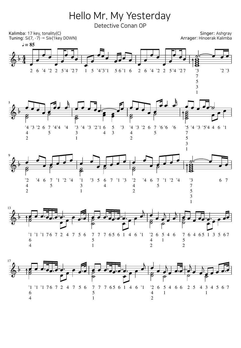 ashgray-hello-mr-my-yesterday-detective-conan-ost-sheet-by-hinoerak