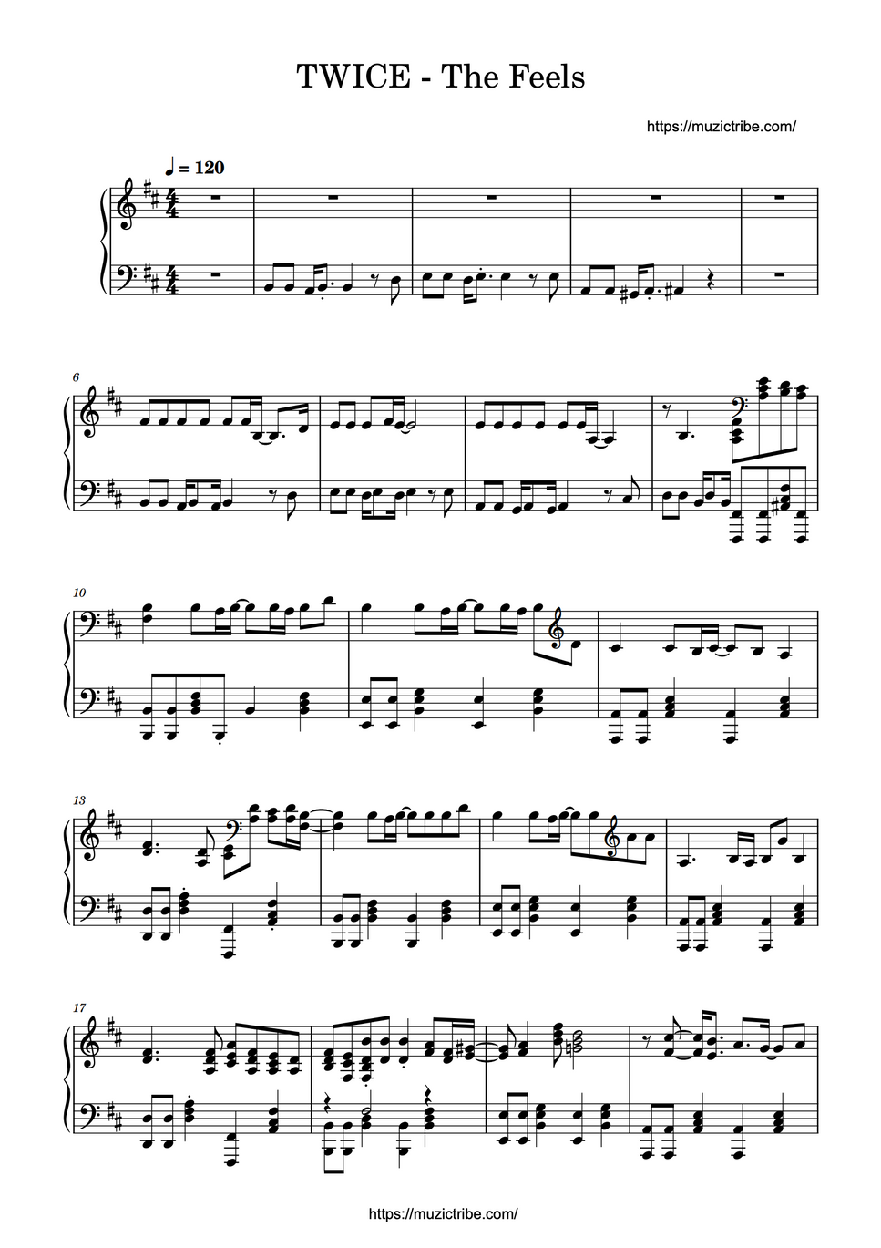 TWICE quot The Feels quot Piano Sheet   MP3   MIDI Nuty