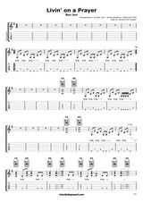 Bon Jovi - Livin' on a Prayer (for one guitar) by Ricardo De Gaspari